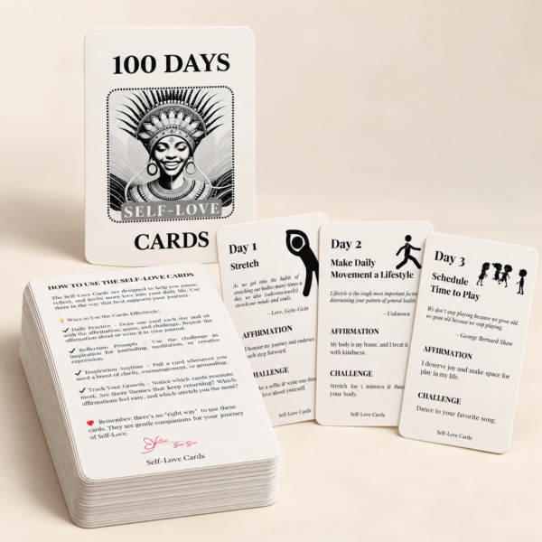 Self-Love Cards Black and White